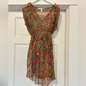 Vintage Diane Von Furstenberg, sheer silk sequin tunic